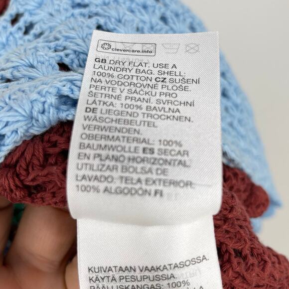 & Other Stories x Sindiso Khumalo | NWT Colour-Blocked Hand-Crocheted Top M - Picture 11 of 12